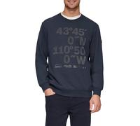Sweatshirt mit Flock-Print L blau