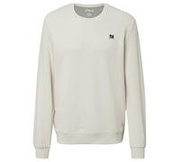 Sweatshirt S.OLIVER, Herren, Gr. M, beige (ecru), Sweatware, Obermaterial: 70% Baumwolle, 30% Polyester, unifarben, casual, regular fit taillenbedeckt, Rundhals, Langarm Rippbündchen, Sweatshirts, mit