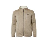 Strickjacke mit Teddy-Plüsch-Futter und Label-Detail 5XL beige 2176652.80W0.5XL