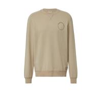 Sweatshirt S.OLIVER, Herren, Gr. XL, beige, Sweatware, Obermaterial: 96% Baumwolle, 4% Elasthan, bedruckt, regular fit normal, Rundhals, Rippbündchen, Sweatshirts, mit Schriftzug (19144516-XL) beige