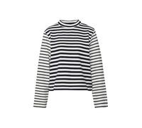 Gestreiftes Jersey-Sweatshirt mit Rundhalsausschnitt 38 blau|creme 2174394.59G5.38