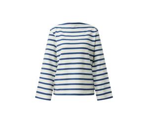 s.Oliver - Sweatshirt blau/creme - Gr. - 46