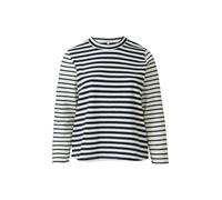 Verkürztes Jersey-Sweatshirt im Streifenmix 50 blau|creme 2179778.59G5.50