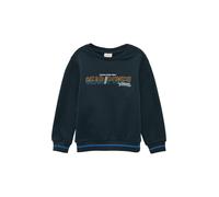 s.Oliver RED LABEL Regular Fit Sweatshirt mit Label-Print in Marine, Größe 104