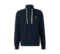 Sweatshirt mit Eingrifftaschen und Label-Patch M blau 2169154.5978.M