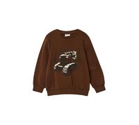 Sweatshirt mit Frontprint und kuscheliger Innenseite 116/122 braun 2173445.8844.116_122