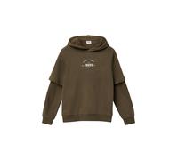 Hoodie im Layering-Look mit kuscheliger Innenseite 146/152 braun 2170794.8917.146_152