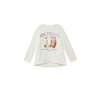 Sweatshirt mit überlappendem Saum und kuscheliger Innenseite 92/98 creme|weiß 2170293.0210.92_98