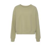 Sweatshirt S.OLIVER "aus Ripp-Qualität" Gr. 40/42, grün (pistazie) Damen Sweatshirts mit überschnittenen Schultern, Loungeanzug (74248818-40) pistazie