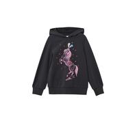 Hoodie mit Glitzer-Frontprint und kuscheliger Innenseite 116/122 grau 2169461.9866.116_122