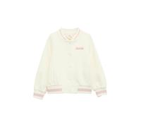 s.Oliver Sweatjacke im College-Stil mit Print- und Glitzerdetails wollweiß 140