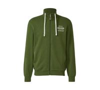 Sweatshirt-Jacke mit Flammgarnstruktur und Artwork XXL olive 2174607.79D1.XXL