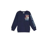 Sweatshirt mit Ärmel-, Front- und Rückenprint aus Strukturjersey 116/122 blau 2169358.5836.116_122