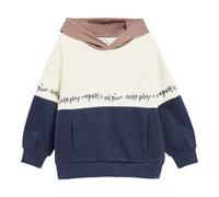 Oversize Sweatshirt mit Colour-Blocking und Kapuze 116/122 blau|creme|mehrfarbig 2181103.0406.116_122