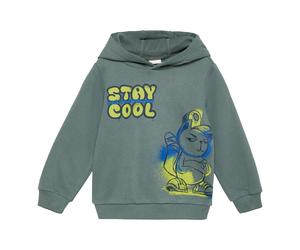 s.Oliver Sweatshirt mit Kapuze Stay Cool 92 grau/grün/blau