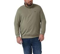 Sweatshirt mit Troyer-Kragen und Logo-Patch 3XL olive 2179456.7853.3XL