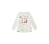 Sweatshirt mit überlappendem Saum und kuscheliger Innenseite 104/110 creme|weiß 2170293.0210.104_110