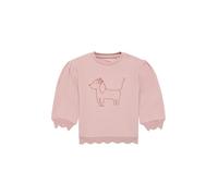 Sweatshirt mit Wellensaum und Glitzer-Stickerei 74 Rosa