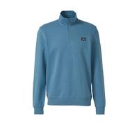 Sweatshirt mit Troyer-Kragen und Logo-Patch M petrol 2178511.6244.M