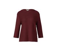 s.Oliver Sweatshirt Damen Regular Fit gestreift 65% Polyester/35% Viskose dunkelrot Gr. 38