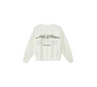 Oversize Sweatshirt mit großem Frontprint und kuscheliger Innenseite 134/140 weiß|creme 2170696.0210.134_140