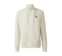 Sweatshirt mit Eingrifftaschen und Label-Patch M weiß 2169154.9000.M