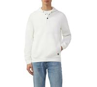 s.Oliver Strukturierter Hoodie mit Druckknöpfen und Kängurutasche weiß XXL