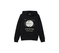 Kuscheliger Hoodie mit Frontprint 170/176 schwarz 2172863.9999.170_176