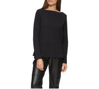 Strukturiertes Jacquard-Sweatshirt mit U-Boot-Ausschnitt 40 schwarz 2163352.9999.40