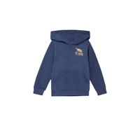 s.Oliver Hoodie 2170065.5742.116_122 mit Front- & Backprint und kuscheliger Innenseite Blau 116/122
