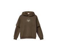 Hoodie im Layering-Look mit kuscheliger Innenseite 158/164 braun 2170794.8917.158_164