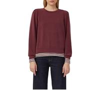 Sweatshirt S.OLIVER, Damen, Gr. 36, dunkelrot, Sweatware, Obermaterial: 47% Modal, 41% Polyester, 12% Elasthan, unifarben, casual, regular fit taillenbedeckt, Rundhals, Langarm Bündchen, Sweatshirts,