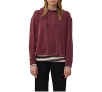 Hoodie S.OLIVER, Damen, Gr. 38, dunkelrot, Sweatware, Obermaterial: 47% Modal, 41% Polyester, 12% Elasthan, unifarben, casual, regular fit Po-bedeckend, ohne Ausschnitt, Langarm Rippbündchen, Sweatshi