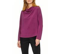 Fließendes Langarmshirt mit Wasserfall-Kragen 44 Rosa