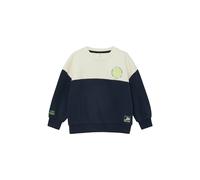 Oversize Sweatshirt mit Frottee-Stickerei und Applikationen 128/134 blau|creme 2175812.5952.128_134