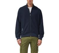 Strukturierte Sweatshirt-Jacke mit Stehkragen M blau 2176190.5978.M
