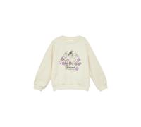 Oversized Sweatshirt mit Frontprint und Blüten-Applikation 116/122 Beige 2170295.0406.116_122