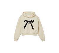 s.Oliver Hoodie Kuscheliger Cropped Oversize mit Print Beige Größe 134/140
