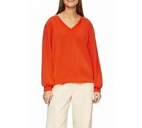 s.Oliver Red Label - Scuba-Sweatshirt mit V-Ausschnitt orange - Gr. - 34