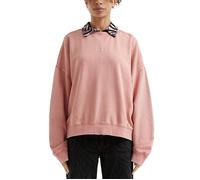 Gewaschenes Sweatshirt mit kleiner Stickerei L Rosa 2169964.4418.L