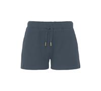 Sweatshorts S.OLIVER, Damen, Gr. 44/46, N-Gr, blau (petrol), Rippware, Obermaterial: 100% Baumwolle, unifarben, bequem kurz, Hosen Sweatshorts, Kurze Hose aus Ripp-Qualität mit seitlichen Taschen, Lou