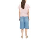 Gestreiftes Jersey-T-Shirt mit V-Ausschnitt 38 pink|creme 2178719.42G5.38