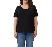 s.Oliver T-Shirt aus Flammgarn mit V-Ausschnitt