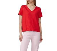 T-Shirt aus Flammgarn mit V-Ausschnitt rot 36