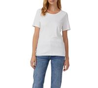 T-Shirt S.OLIVER, Damen, Gr. 38, weiß, schwarz, Jersey, Obermaterial: 100% Baumwolle, unifarben, slim fit hüftbedeckend, Rundhals, Shirts T-Shirt, aus Interlockjersey im 2er-Pack (28563114-38) weiß, s