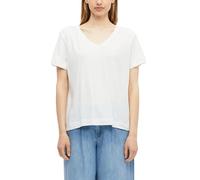 s.Oliver T-Shirt aus Leinenmix mit V-Ausschnitt