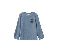 Warmes Langarmshirt mit Struktur und Stickerei 116/122 blau 2173443.55W0.116_122
