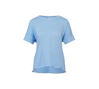 s.Oliver T-Shirt Relaxed Fit Garment Dye mit offenem Saum Damen Blau Größe 40