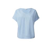 T-Shirt im Fabricmix mit Leinenanteil 52 blau 2171452.5083.52