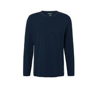 Longsleeve S.OLIVER, Herren, Gr. L, dusty blau, Jersey, Obermaterial: 100% Baumwolle, unifarben, normal hüftbedeckend, Rundhals, Shirts, mit Rundhals (30459715-L) dusty blau